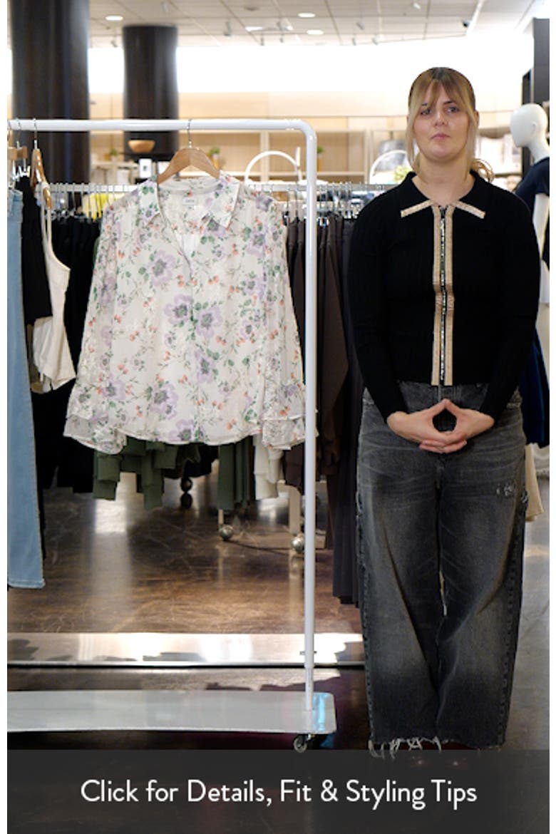 Floral Print Ruffle Cuff Shirt video