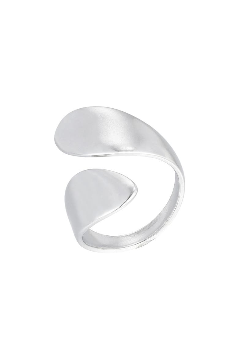 Stainless Steel Bypass Ring, Main, color, SILVER