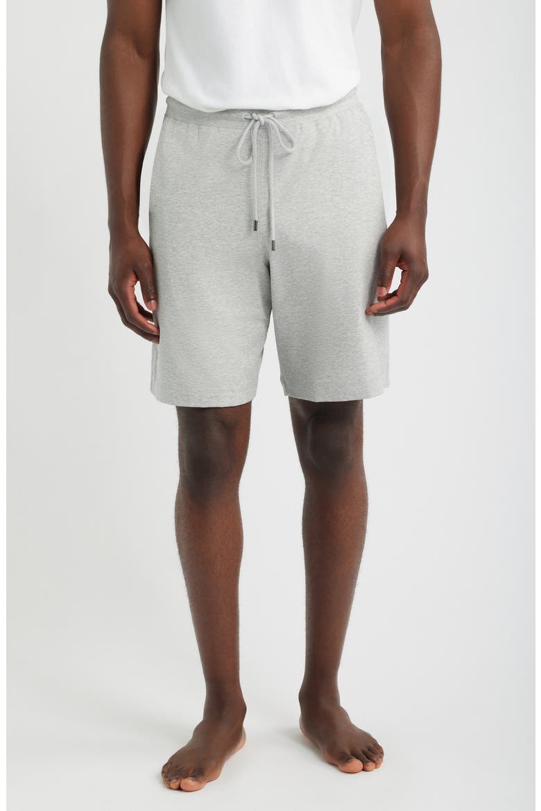 Stretch Cotton Lounge Shorts, Main, color, GREY HEATHER