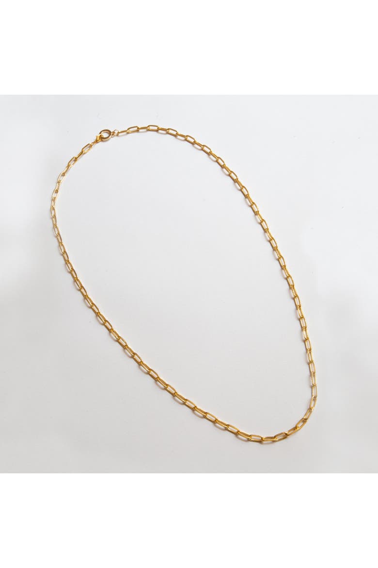 Demi Fine Paper Clip Chain Necklace, Main, color, Gold