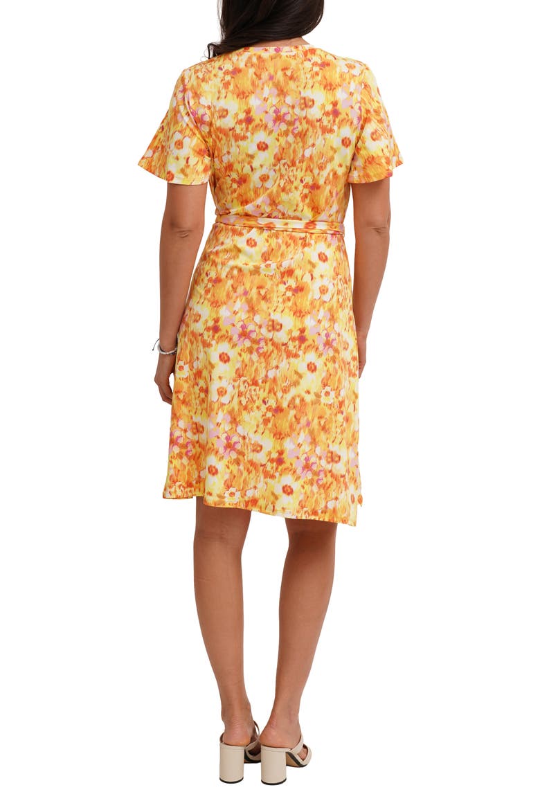 Flutter Sleeve Dress, Alternate, color, ALISHA YELLOW