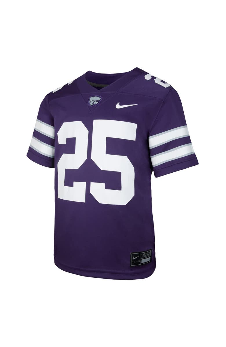 Nike Youth Nike #25 Purple Kansas State Wildcats Untouchable Replica Game Jersey, Alternate, color, Purple