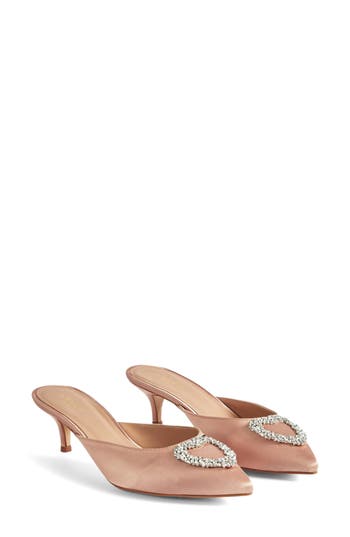 LK BENNETT LK BENNETT ESTELLA POINTED TOE KITTEN HEEL MULE