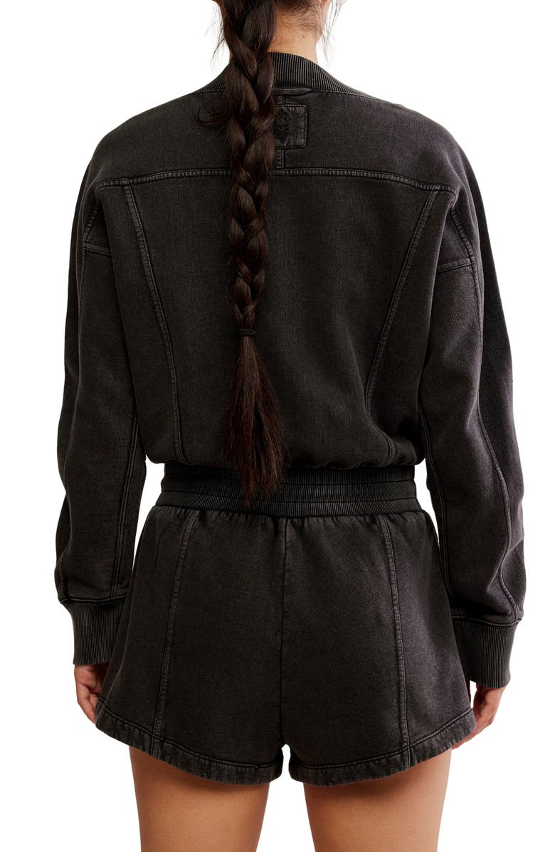 Free People FP Movement Intercept Romper, Alternate, color, Black