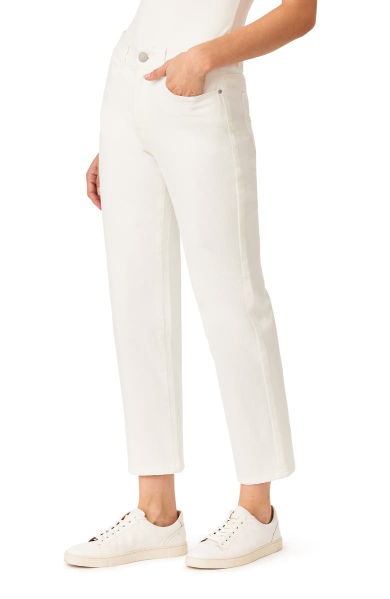 CURVE APPEAL Effortless 27-Inch High Rise Slim Straight Leg Jeans, Alternate, color, Whisper White
