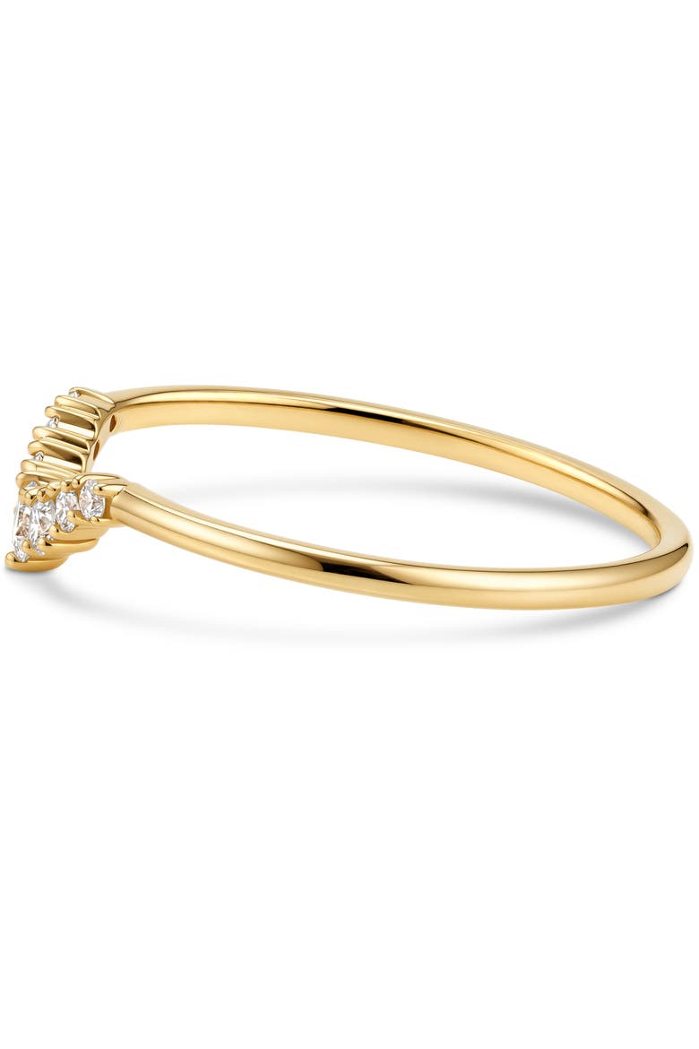 Crescent Lab Grown Diamond Ring in 14K Gold, Alternate, color, Yellow Gold