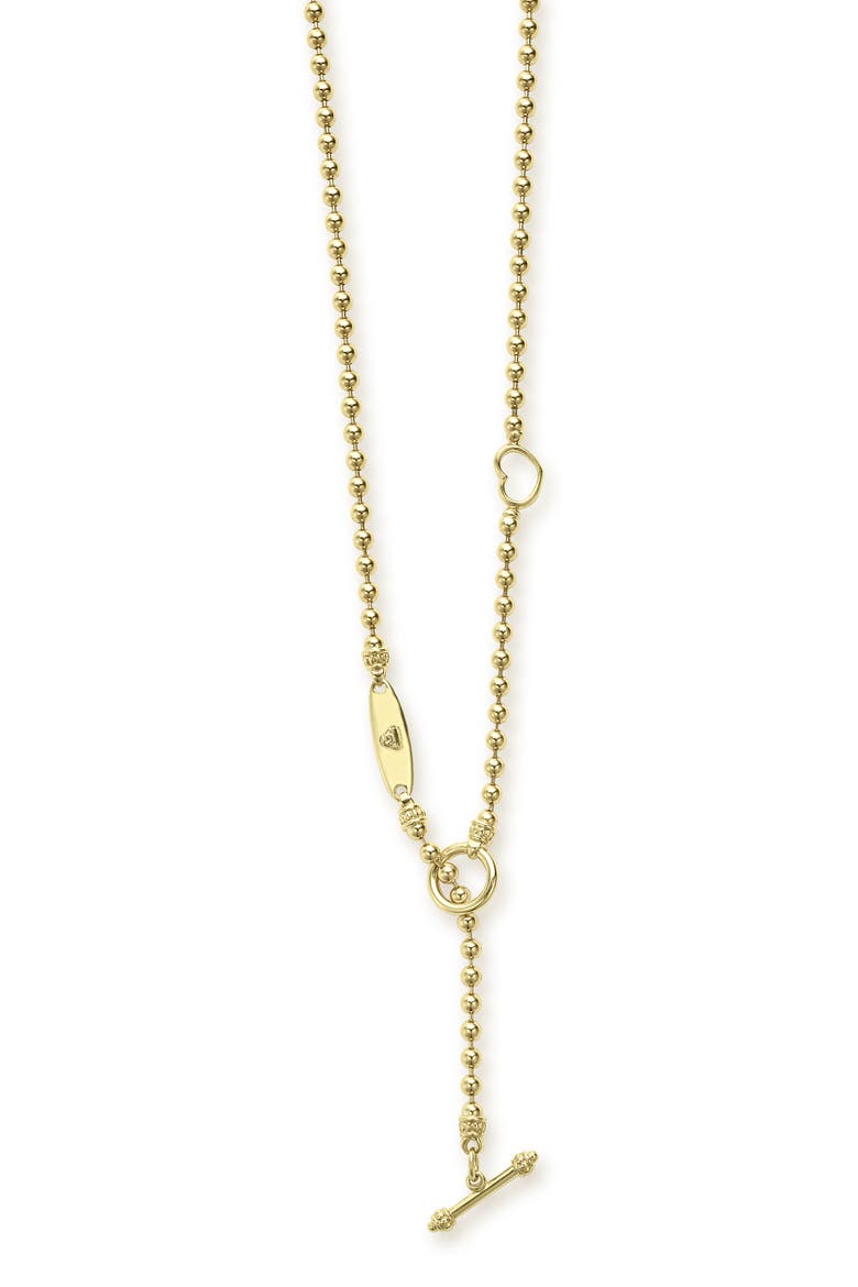 Signature Caviar Ball Chain Necklace, Alternate, color, GOLD