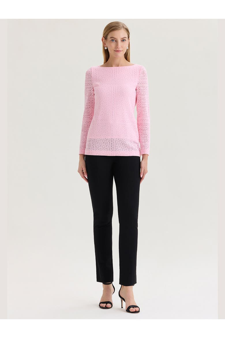 Lined Tonal Burnout Soft Knit Tunic, Alternate, color, Pink