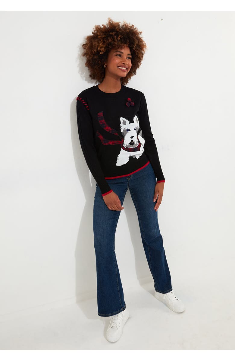 Joe Browns Puppy In Plaid Pullover Novelty Sweater, Alternate, color, Plaid Puppy