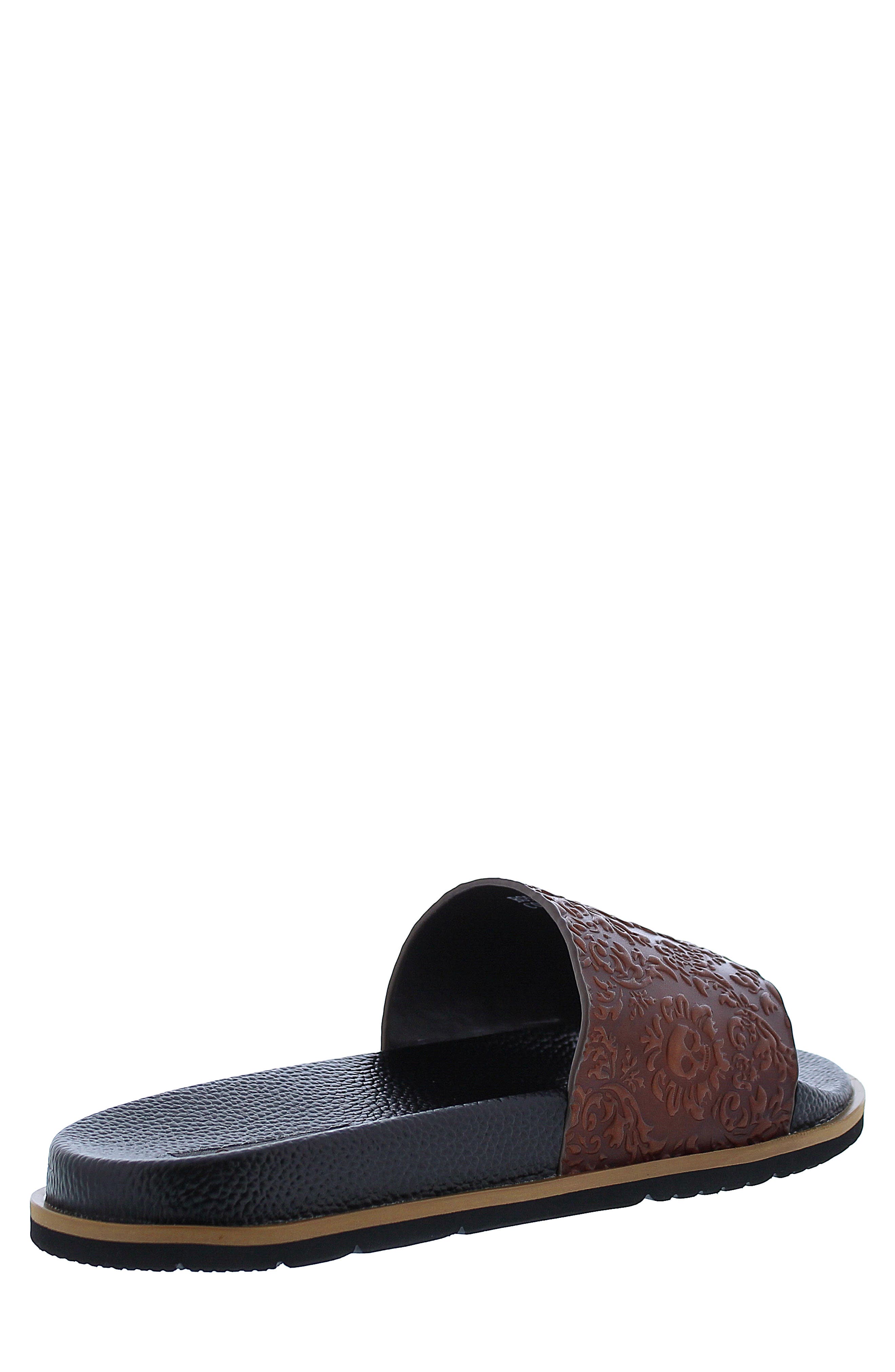 Understory Leather Slide Sandal, Alternate, color, COGNAC