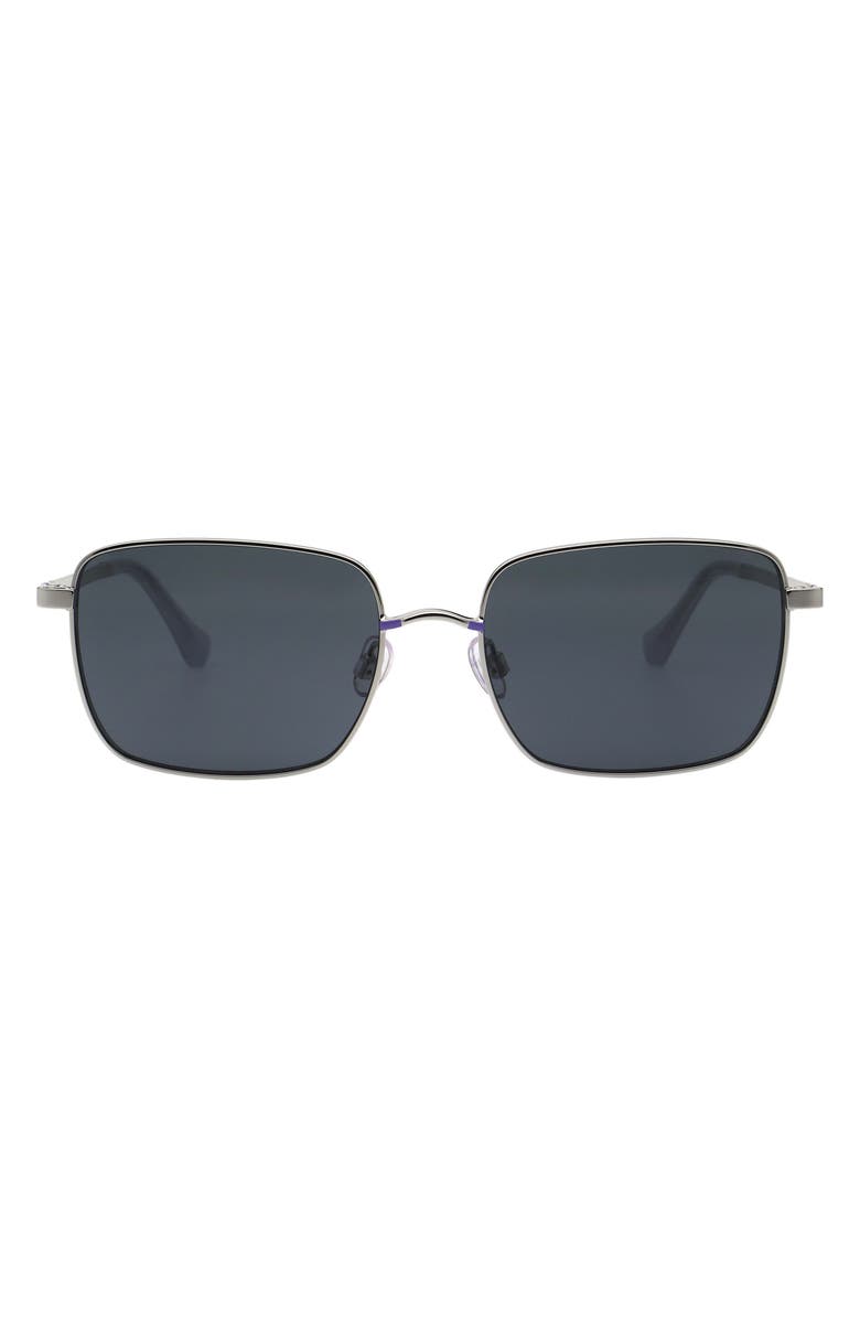 Florence by Mills 54mm Square Sunglasse, Main, color, Silver