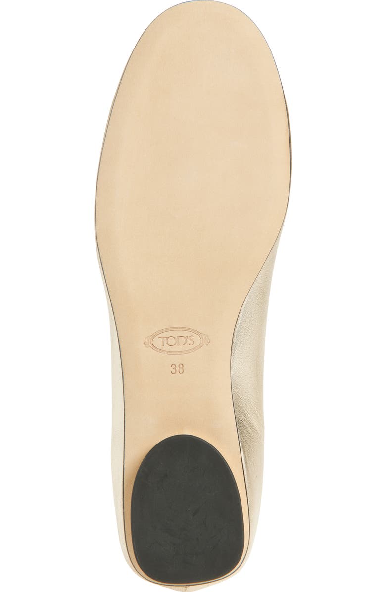 Tod's Ballerina Flat, Alternate, color, Bianco Lana