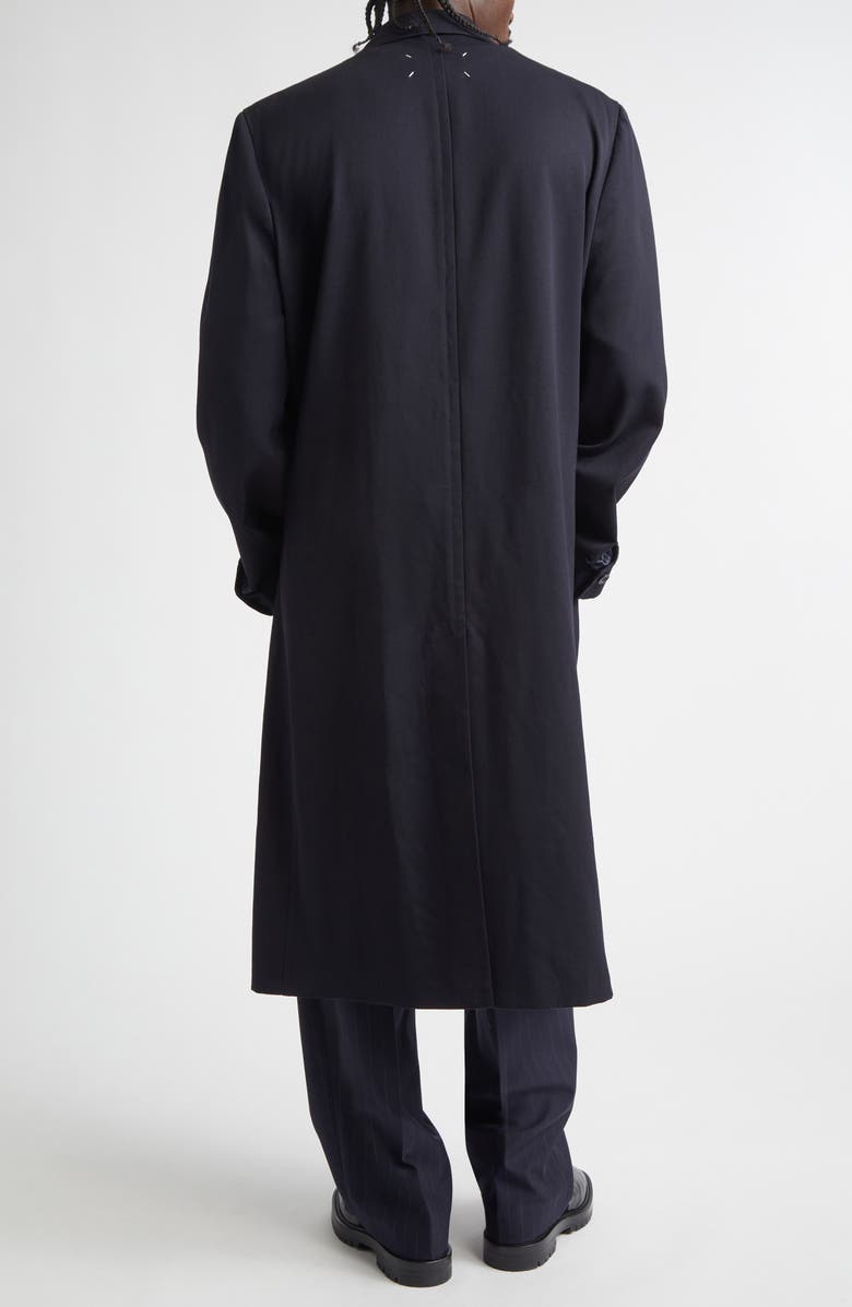 Maison Margiela Décortiqué Wool Coat, Alternate, color, Dark Blue
