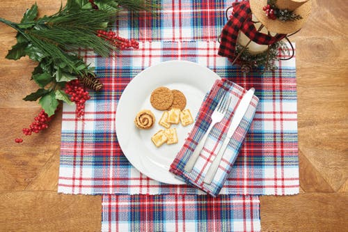 C & F Home C&f Home Morris Plaid Red And Green Woven Table Runner 13" X 72" In Red