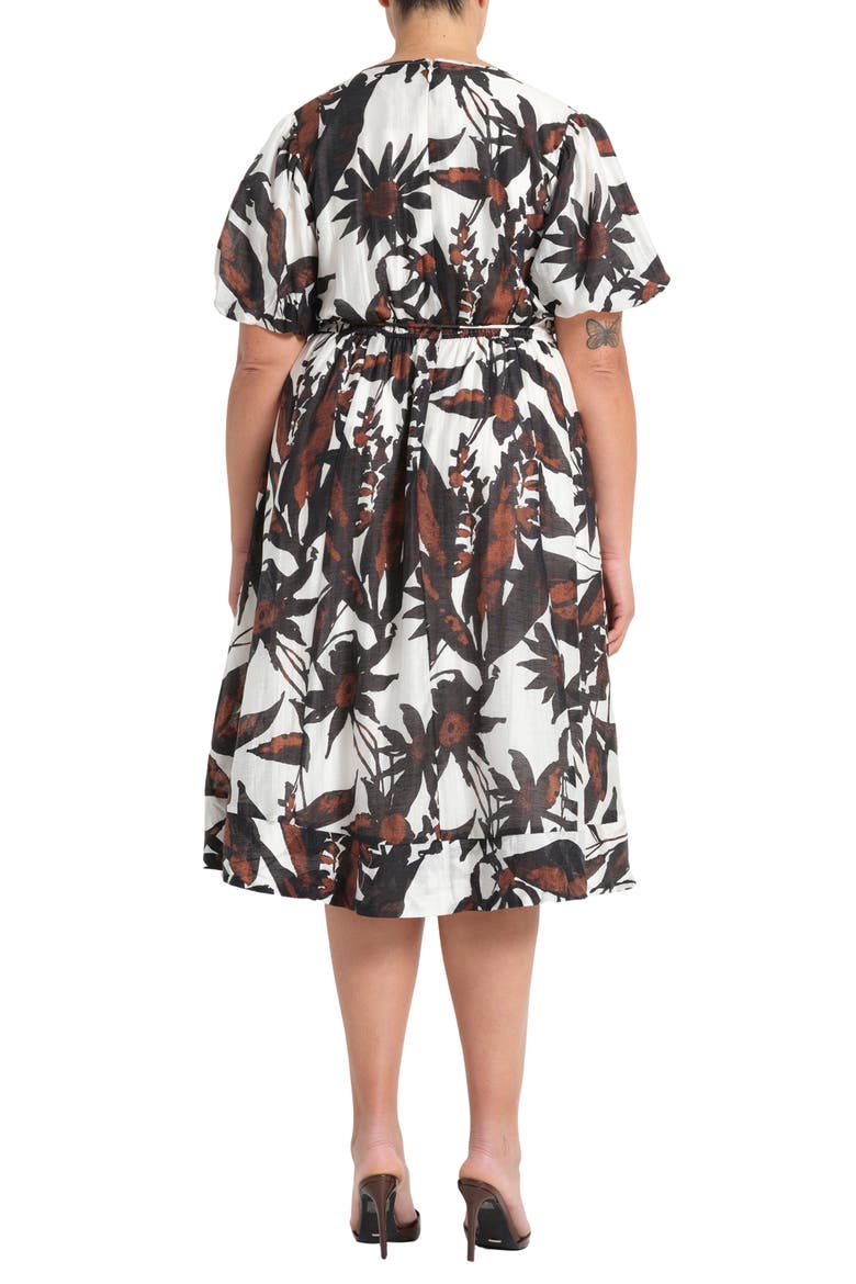 Mabel Floral Print Fit and Flare Dress, Alternate, color, CEDARBLOOM