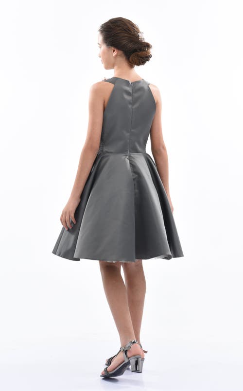 Tulleen Cardona Pearl-embellished Dress In Grey