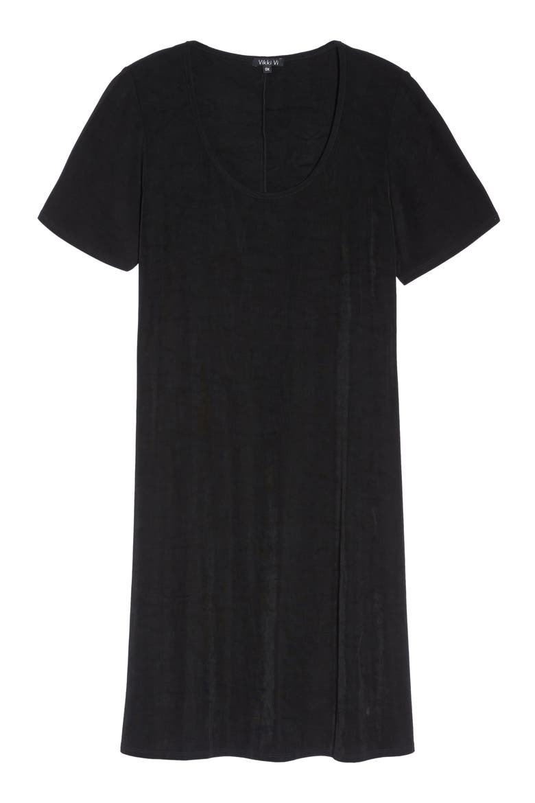 T-Shirt Dress, Alternate, color, BLACK