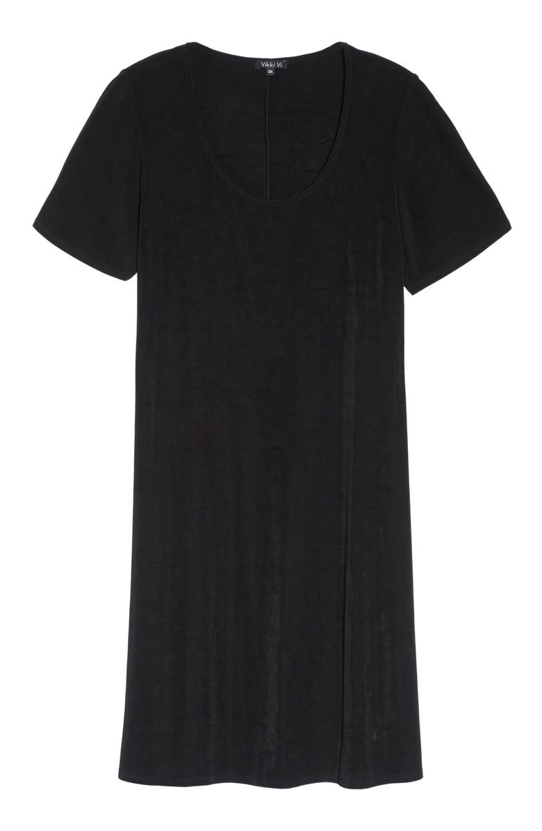 Vikki Vi T-Shirt Dress, Alternate, color, Black
