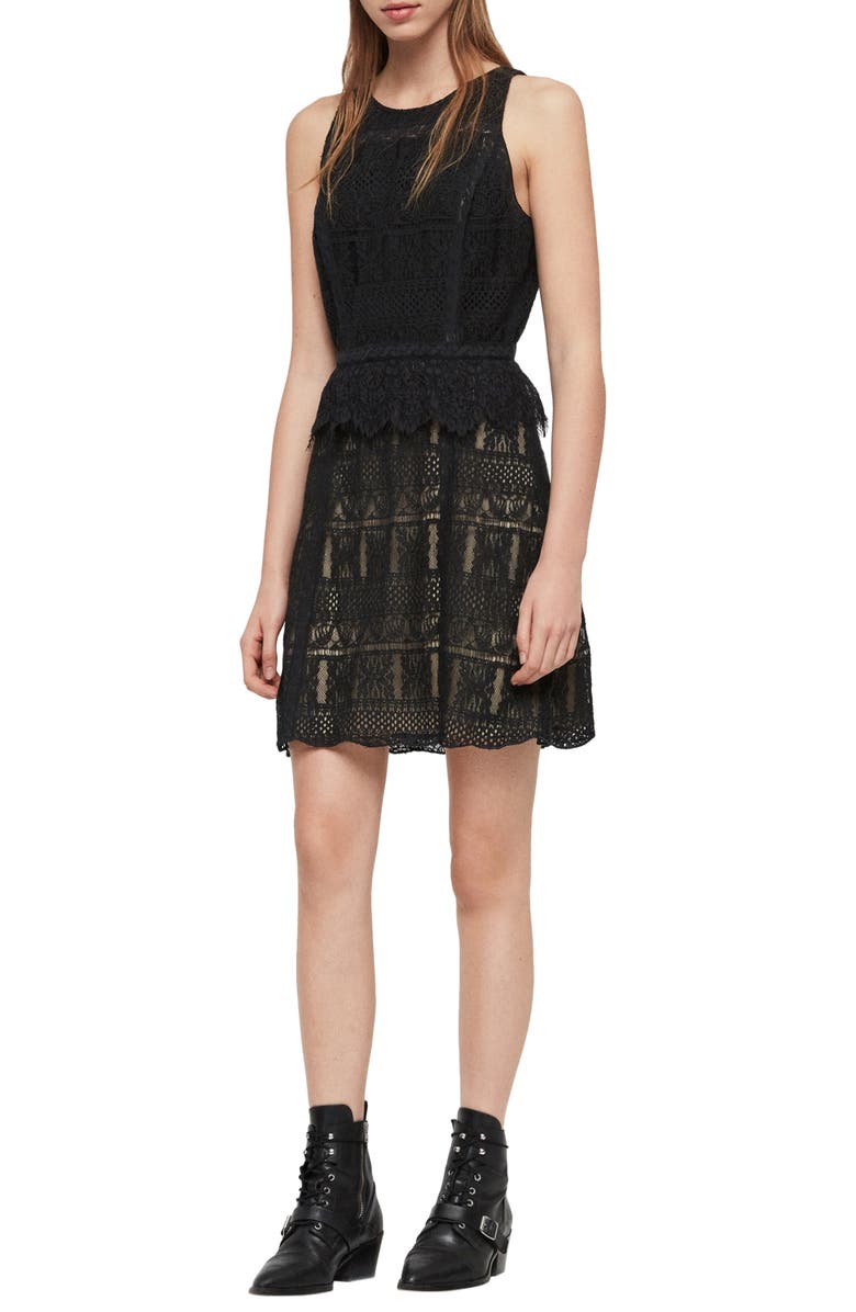 AllSaints Melia Dress, Alternate, color, 