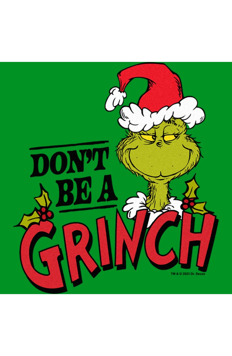 The Grinch Boy's The Grinch Christmas Don't Be a Grinch  Graphic T-Shirt, Alternate, color, Kelly Green