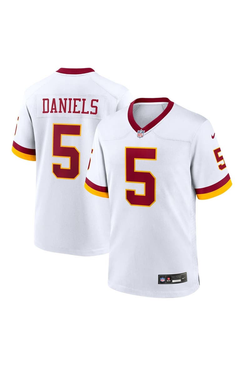 Men's Nike Jayden Daniels White Washington Commanders Game Super Bowl Era Jersey, Main, color, White