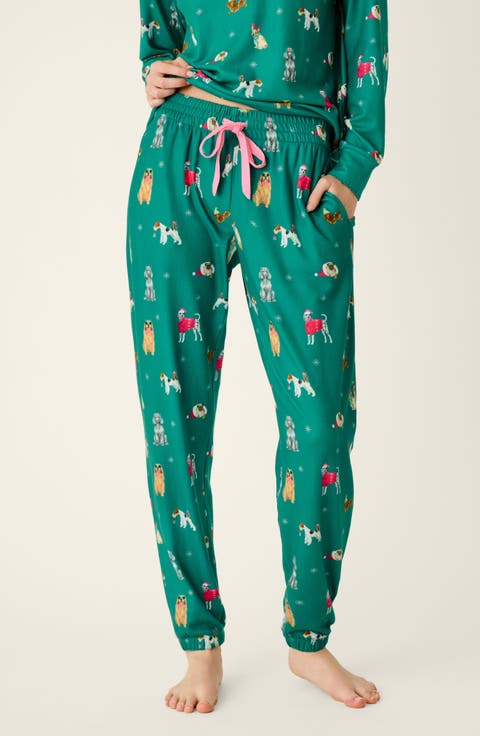 Happy Pawlidays Jersey Pajama Pants