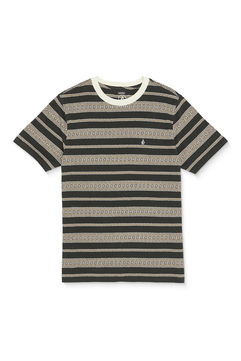 Gleamstone Stripe Crewneck T-Shirt, Main, color, STEALTH