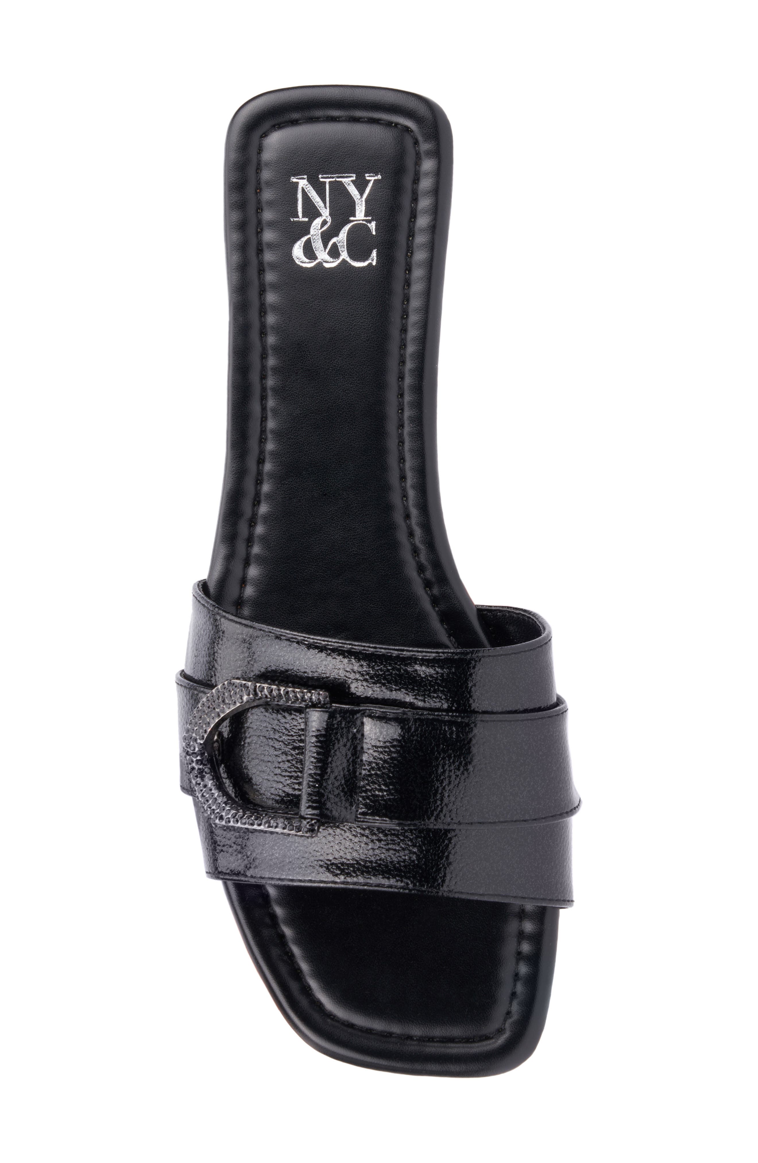 NEW YORK AND COMPANY Nadira Slide Sandal, Alternate, color, Black