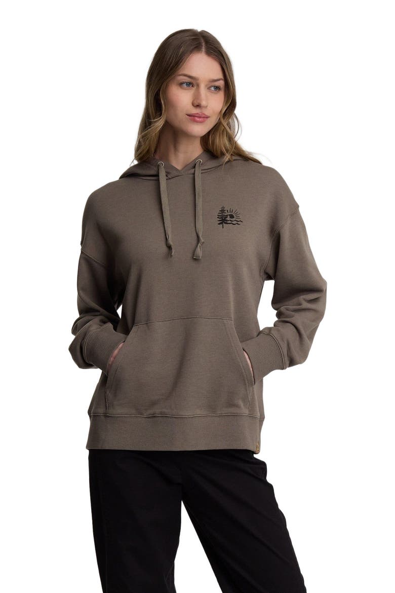 Sunrise Relaxed Hoodie, Alternate, color, Clay/Meteorite Black