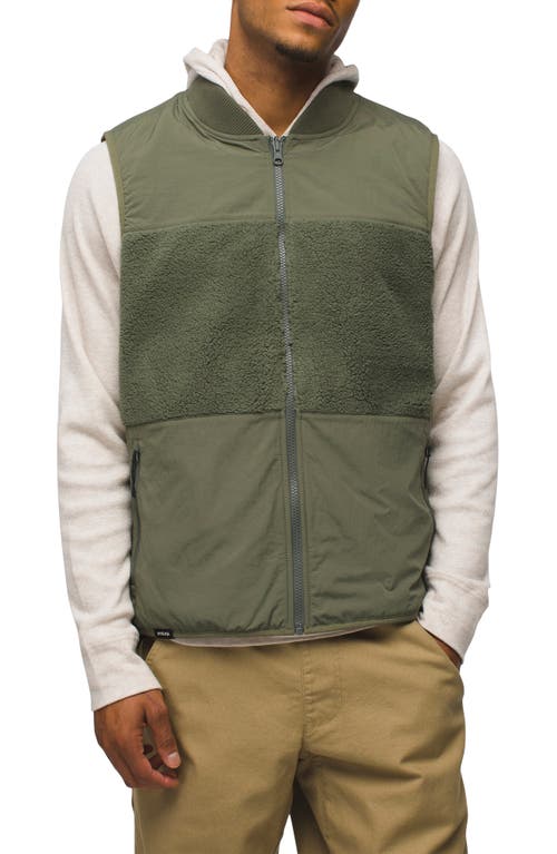 Prana Encinitas Reversible Quilted Vest In Rye Green