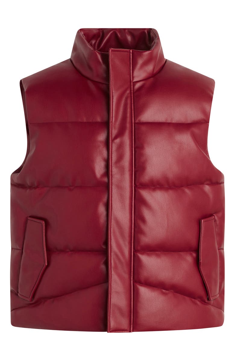 Hudson Jeans Faux Leather Puffer Vest, Alternate, color, 