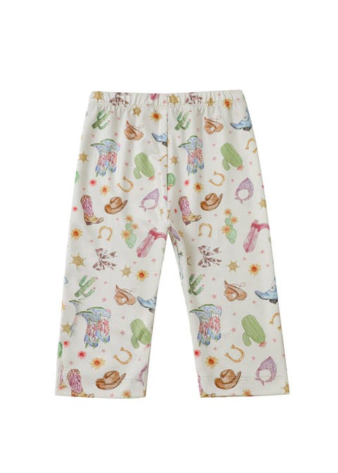 Cactus Kisses Western Print Elastic Waist Leggings