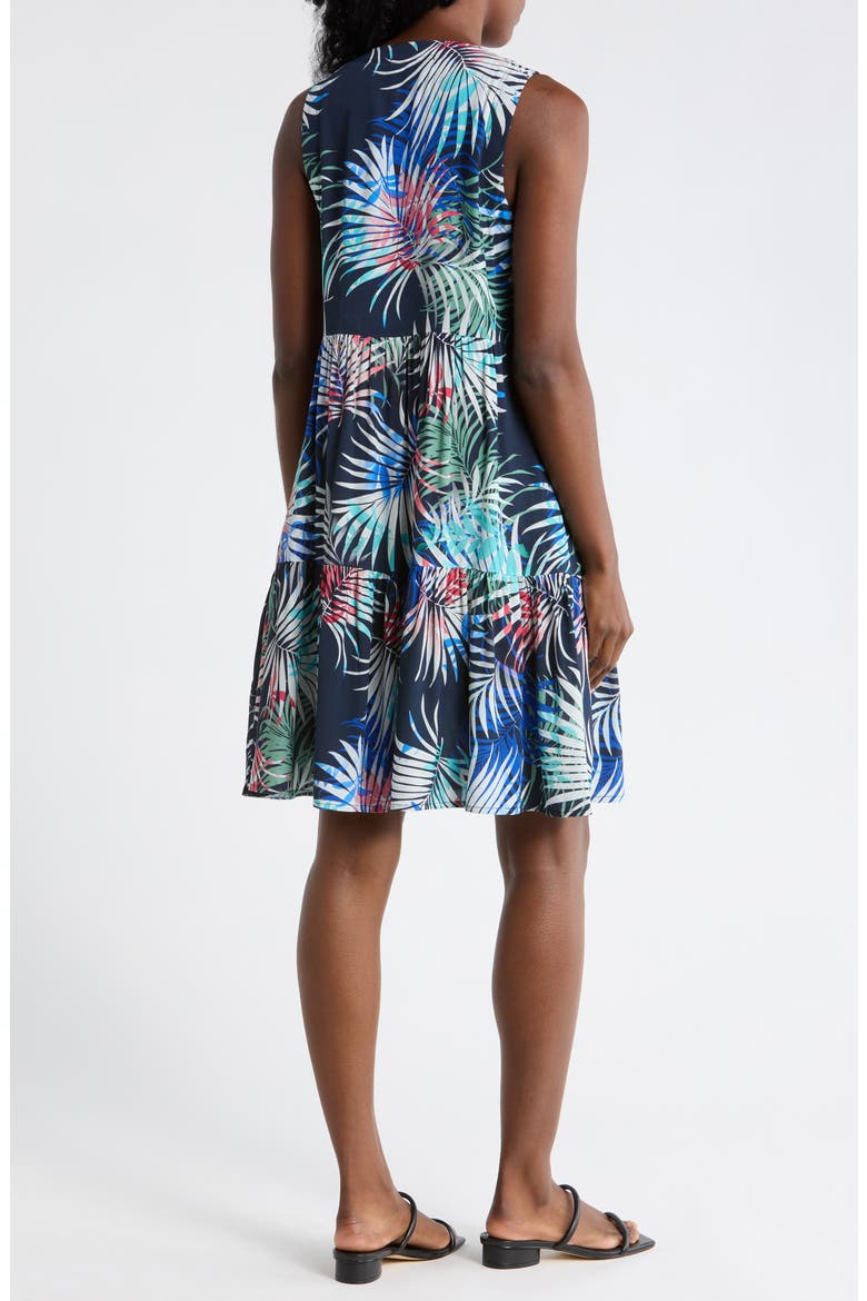 Sleeveless Tiered Flare Dress, Alternate, color, MIDNIGHT