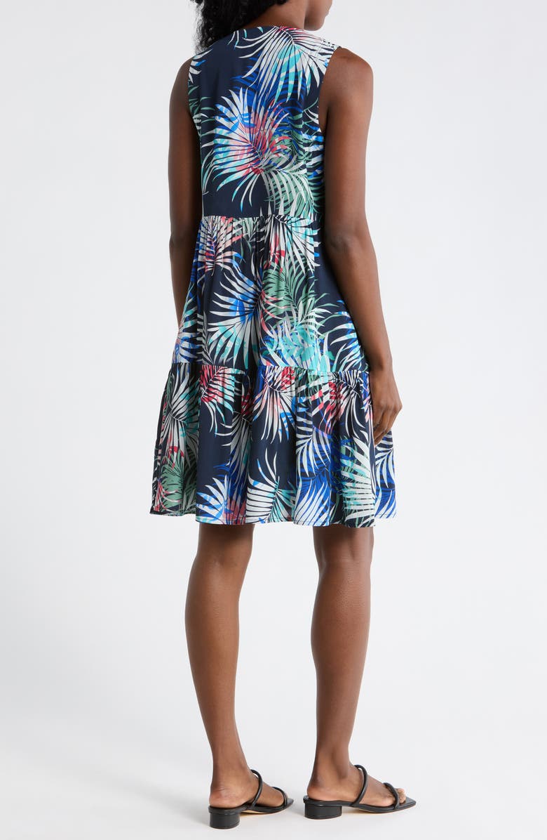 matty m. Sleeveless Tiered Flare Dress, Alternate, color, Midnight