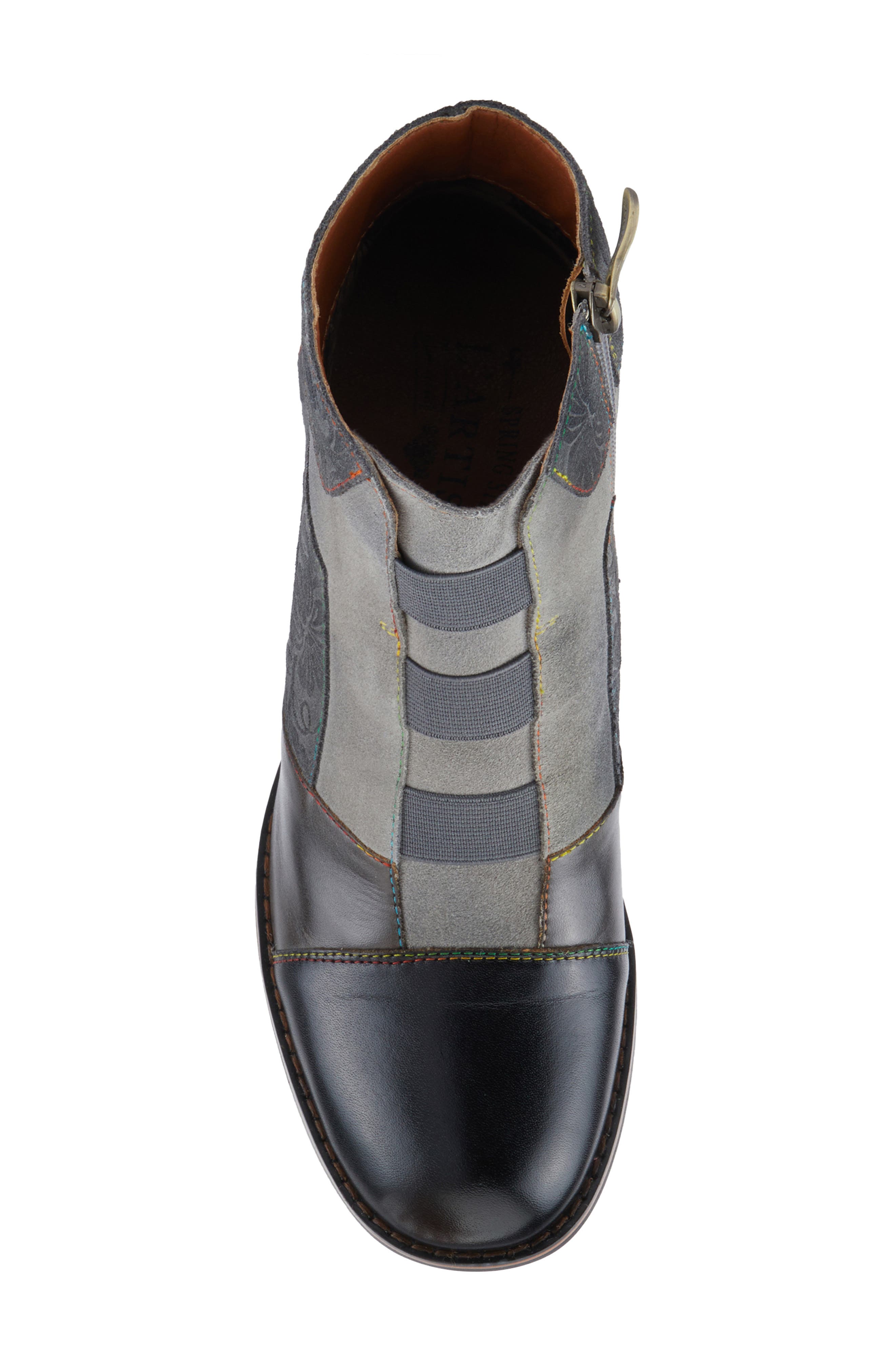 L'Artiste by Spring Step Copine Cap Toe Bootie, Alternate, color, Black Multi