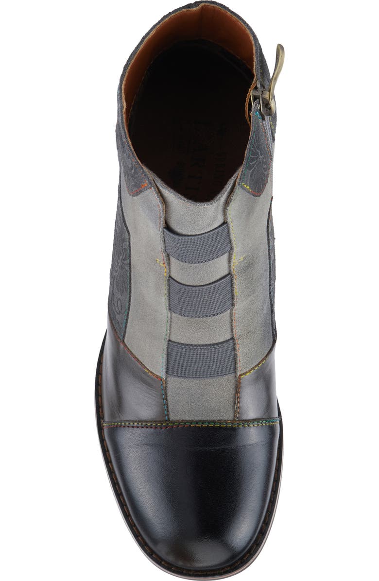 L'Artiste by Spring Step Copine Cap Toe Bootie, Alternate, color, Black Multi