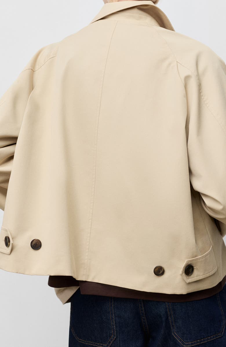 MANGO Newlipa Cotton Blend Jacket, Alternate, color, Ecru