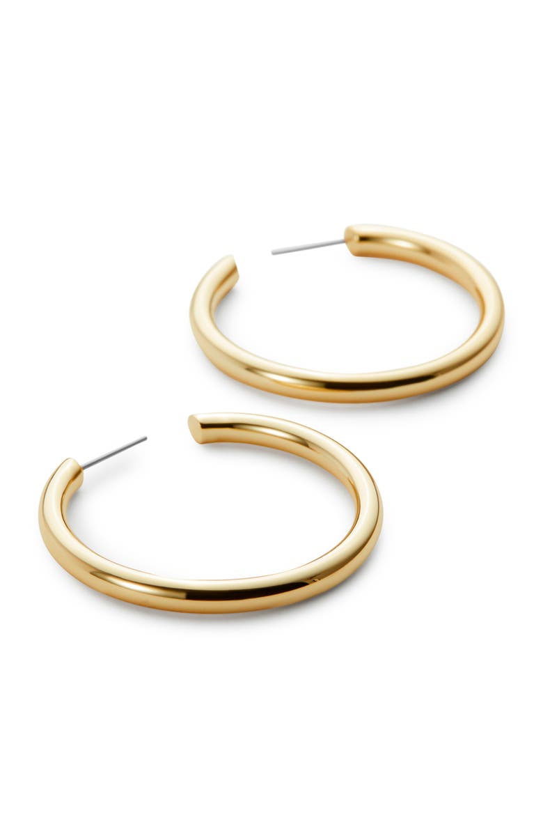 Hoop Earrings - Tia Medium, Alternate, color, Gold