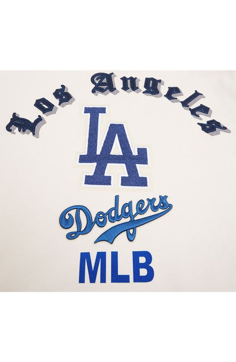 PRO STANDARD Men's Pro Standard Cream Los Angeles Dodgers Cooperstown Collection Retro Old English Pullover Sweatshirt, Alternate, color, 