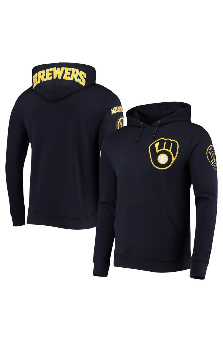 PRO STANDARD Men's Pro Standard Navy Milwaukee Brewers Team Logo Pullover Hoodie, Main, color, 