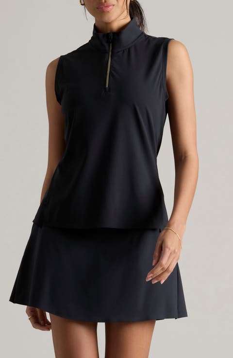 Course to Court Sleeveless Half Zip Top