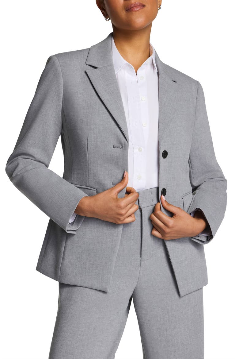 Tailored Blazer, Alternate, color, HEATHER GREY FA