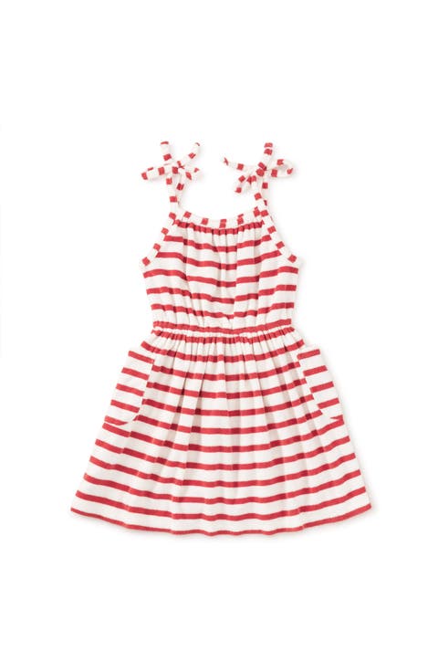 New Stripe Tie Shoulder Twirl Dress (Toddler, Little Kid, Big Kid)