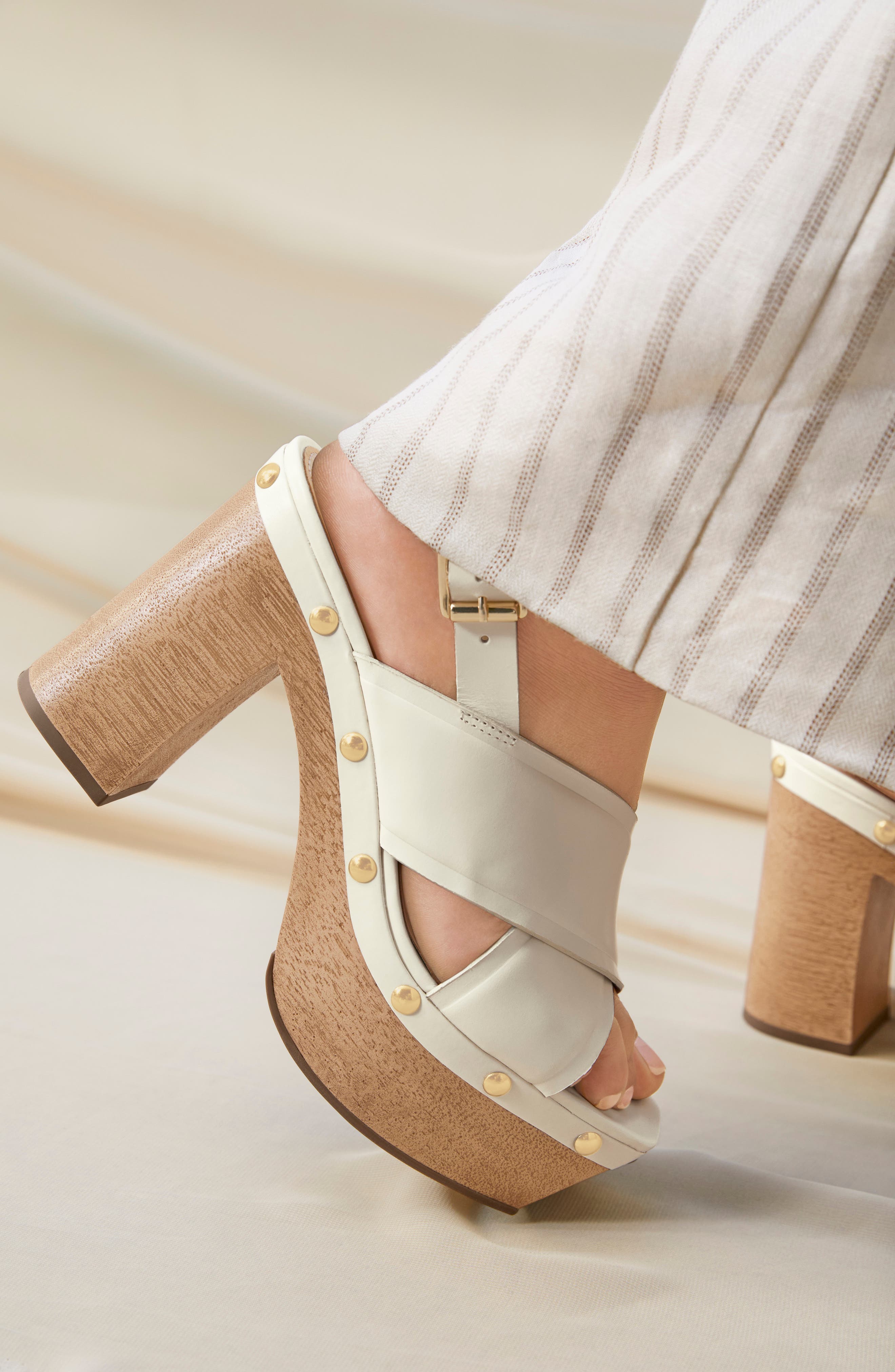Jenevya Slingback Platform Sandal, Alternate, color, CREAMY WHITE COW PARADISE