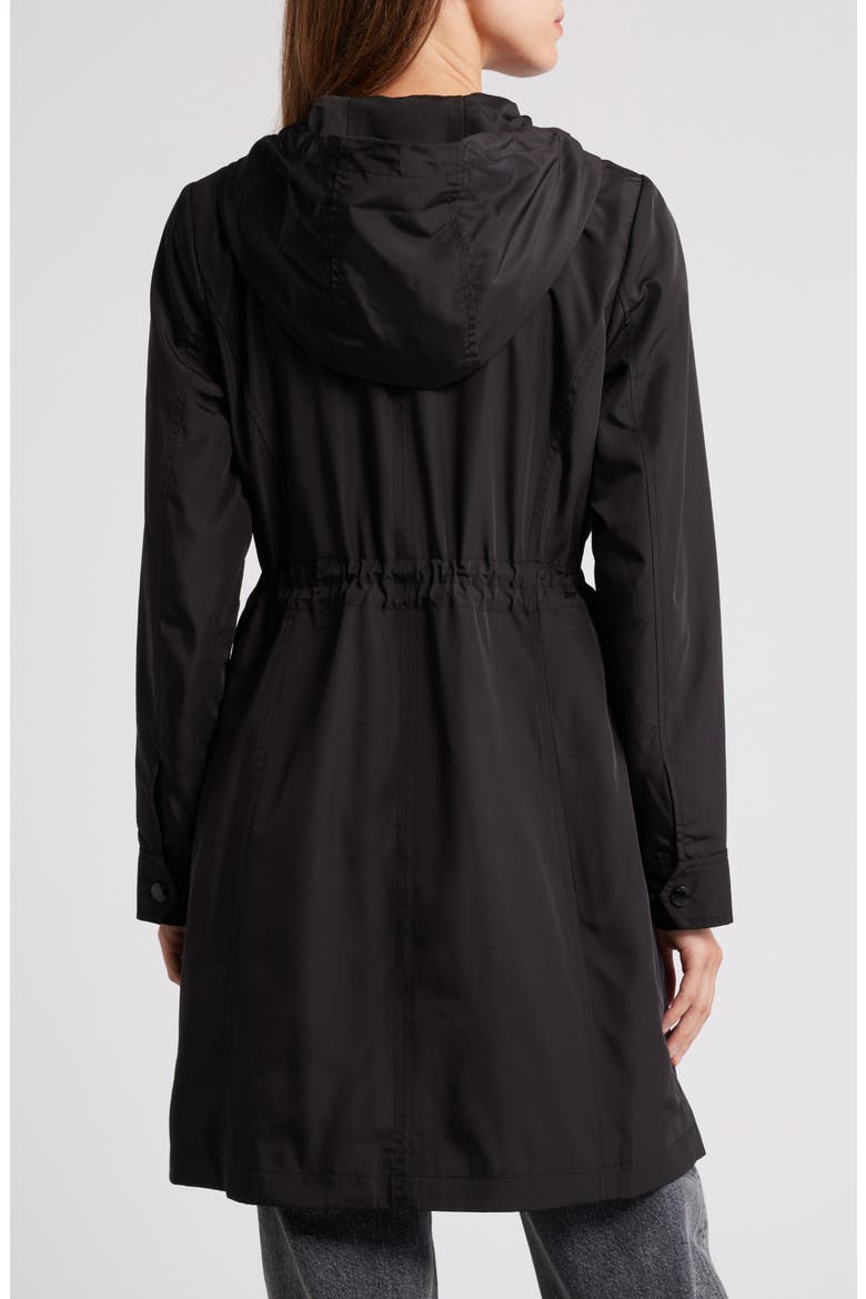 Water Resistant Hooded Anorak, Alternate, color, BLACK