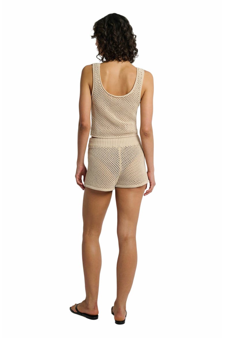 Crochet Knit Micro Short, Alternate, color, SANDSHELL