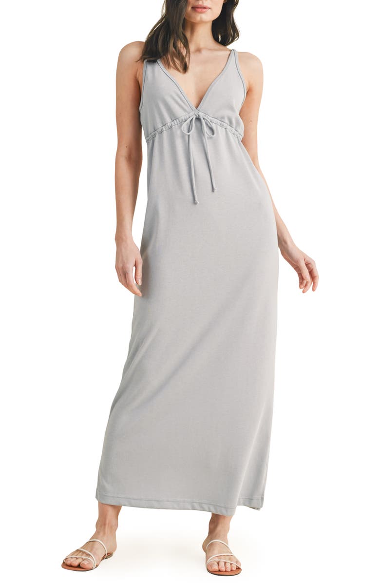 WISHLIST Open Back Knit Maxi Dress, Main, color, Dove