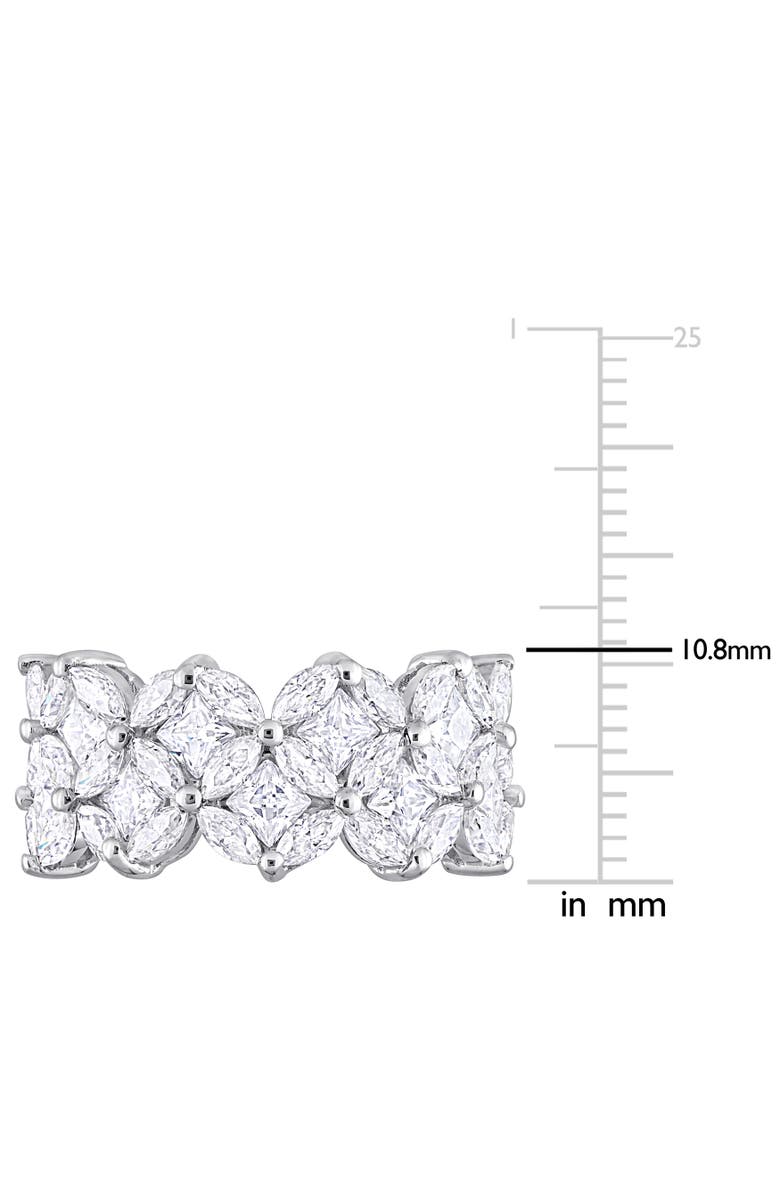 Julianna B. Moissanite Cluster Anniversary Ring Sterling Silver, Alternate, color, 