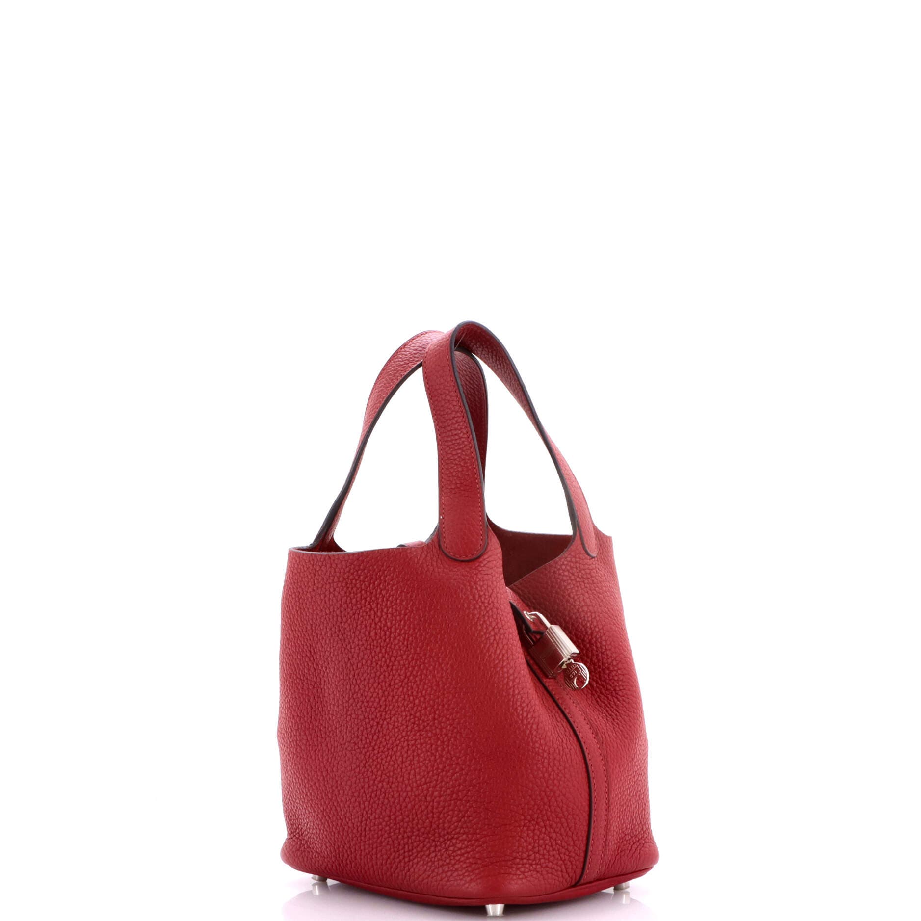 Pre-Owned Hermes Picotin Lock Bag Clemence PM, Alternate, color, Rouge Grenat