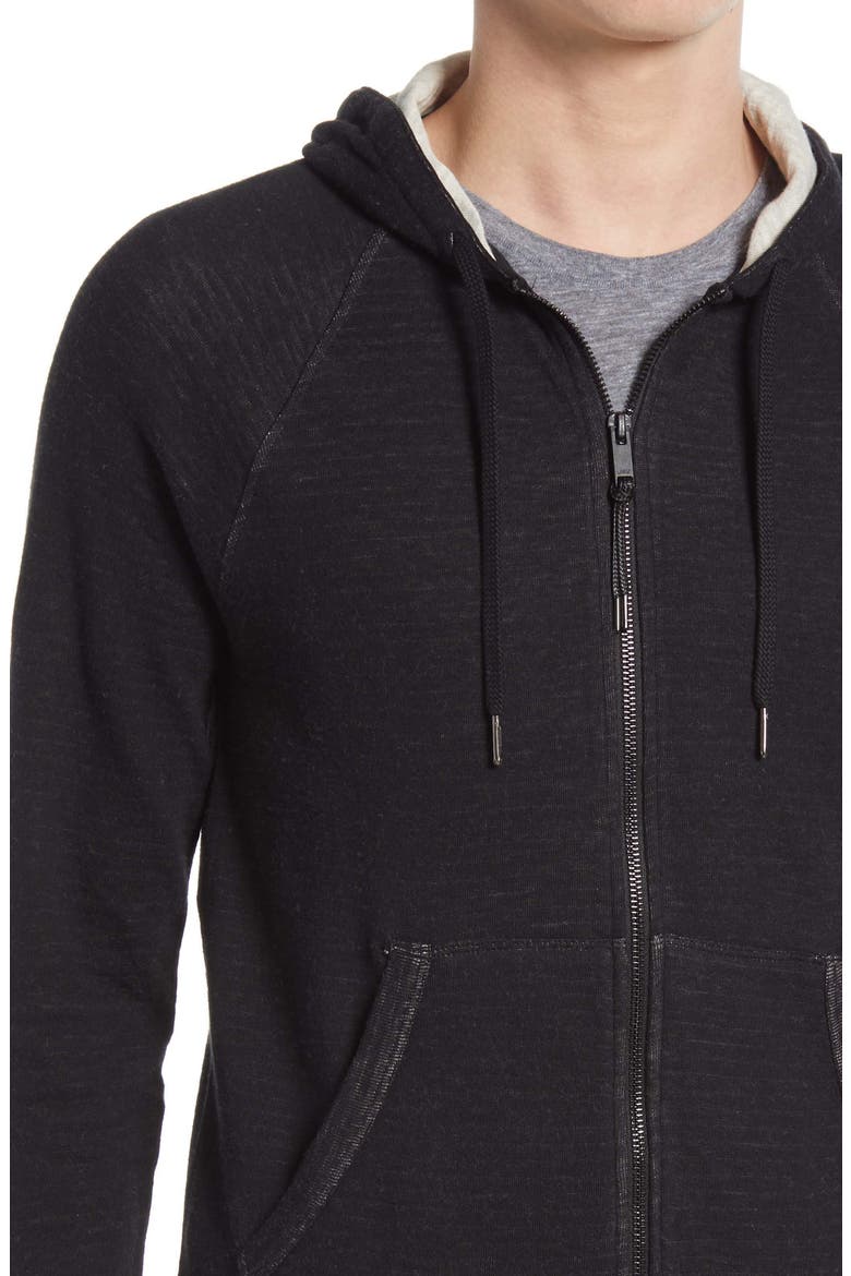 Cotton Blend Hoodie, Alternate, color, BLACK